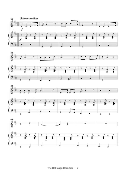 Hokianga Hornpipe (Duet - For solo accordion with piano accompaniment)