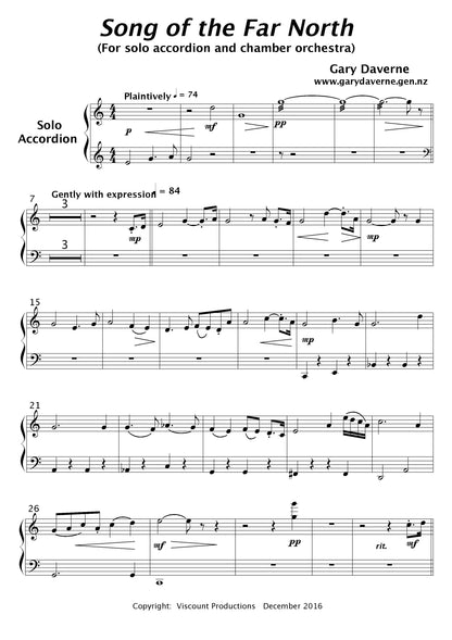 Song of the Far North (Duet for accordion and piano)