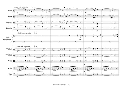 Song of the Far North for solo accordion and small orchestra
