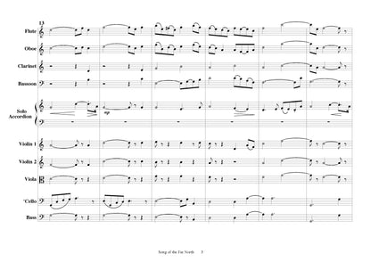 Song of the Far North for solo accordion and small orchestra