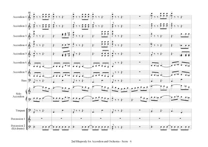 2nd Rhapsody for Solo Accordion and Symphony Orchestra - Score & All Parts