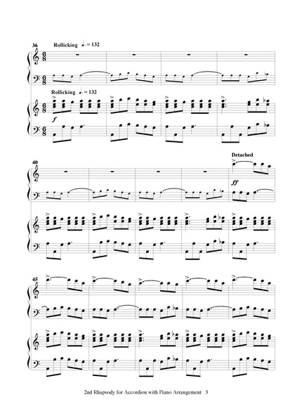 2nd Rhapsody for Solo Accordion and Symphony Orchestra - Score & All Parts