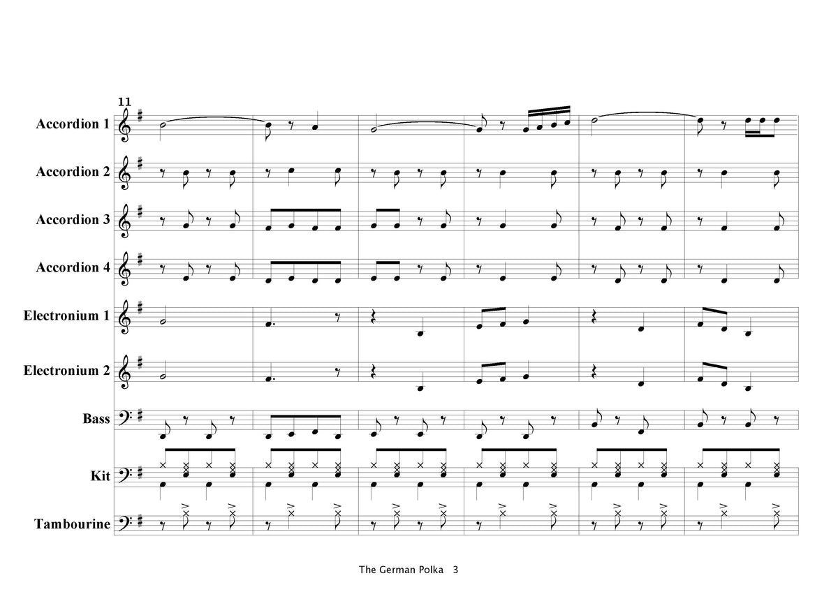 The German Polka for accordion ensemble