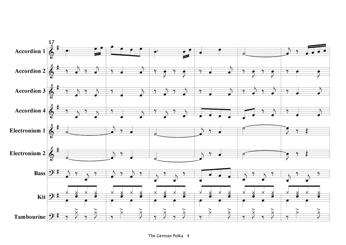 The German Polka for accordion ensemble