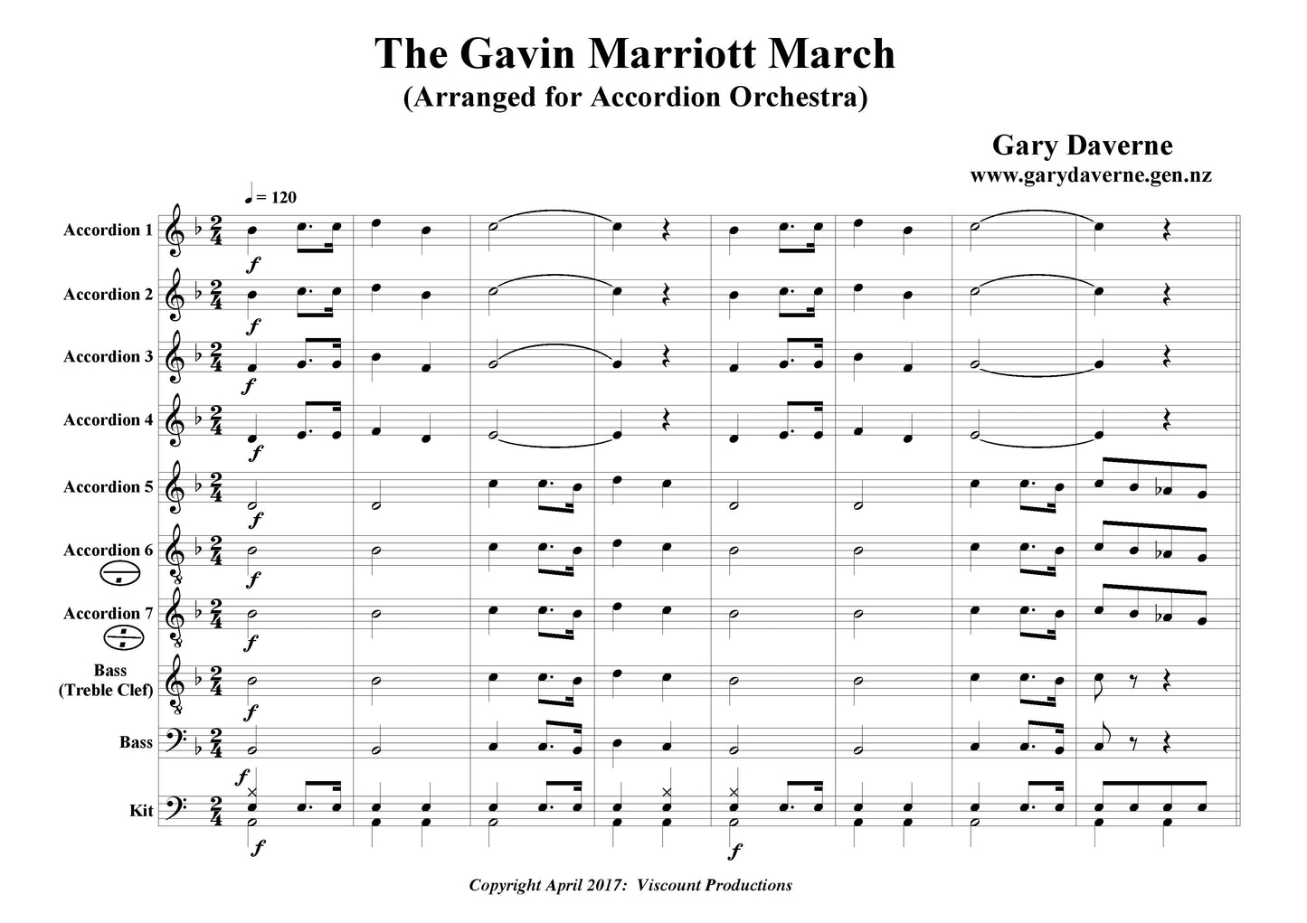 Gavin Marriott March for accordion ensemble