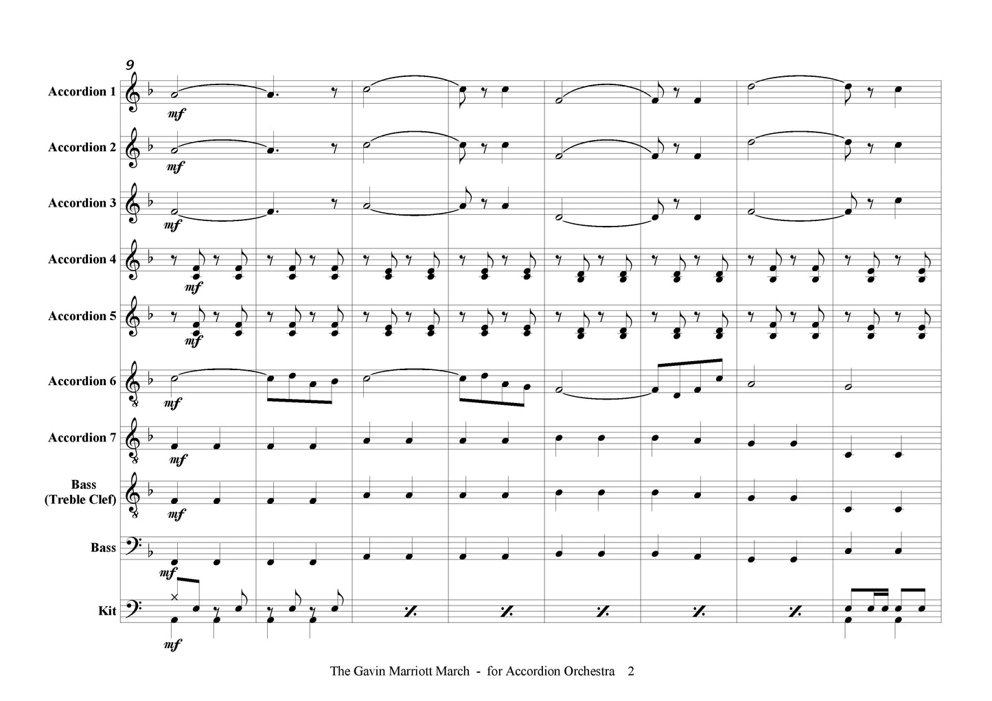 Gavin Marriott March for accordion ensemble