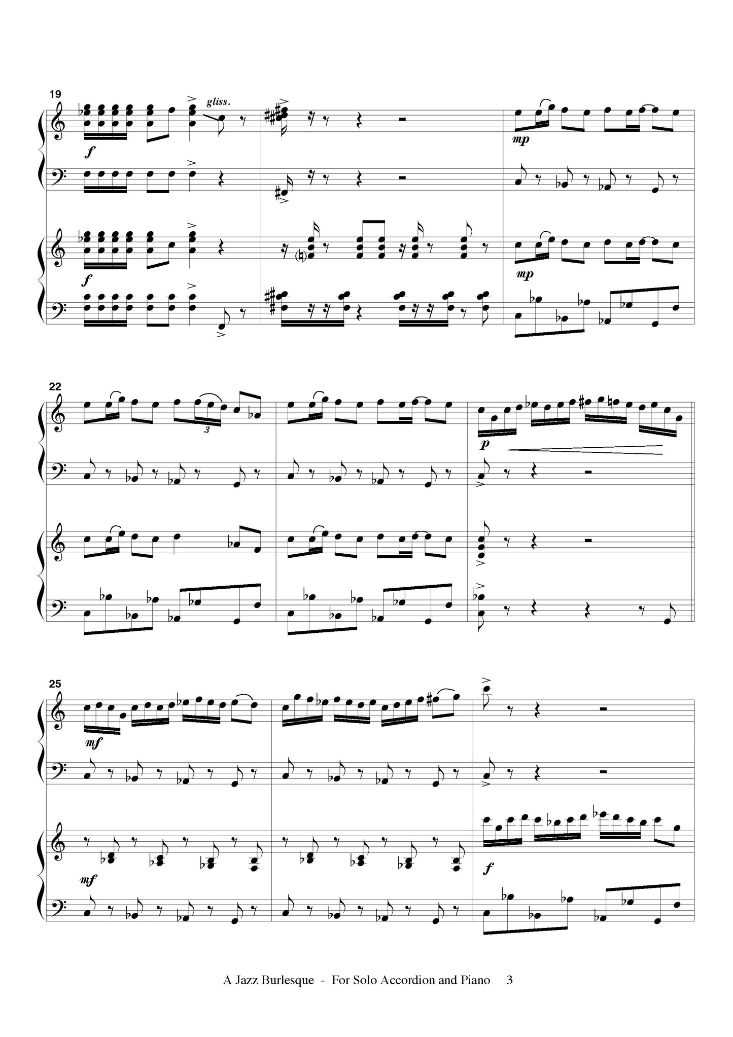 A Jazz Burlesque (accordion and piano duet)