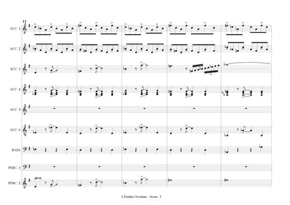 A Pocket Overture for Accordion Ensemble, Score and all Parts