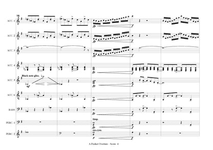 A Pocket Overture for Accordion Ensemble, Score and all Parts