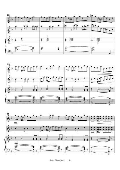 Two Plus One (Trio Song of Peace) for two accordions and piano
