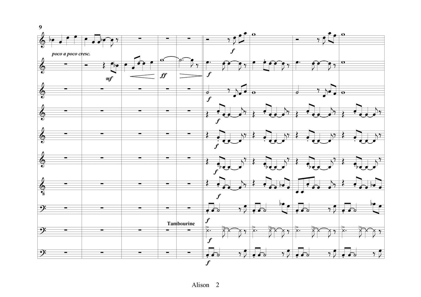 Alison (Ensemble) Accordion Orchestra, Score and all Parts