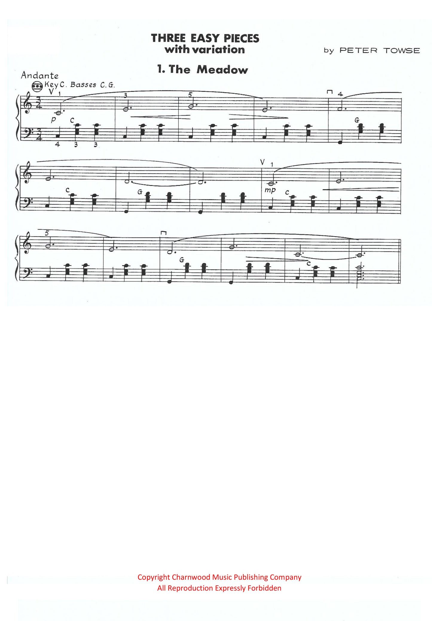 3 Easy Pieces with Variation (Solo)