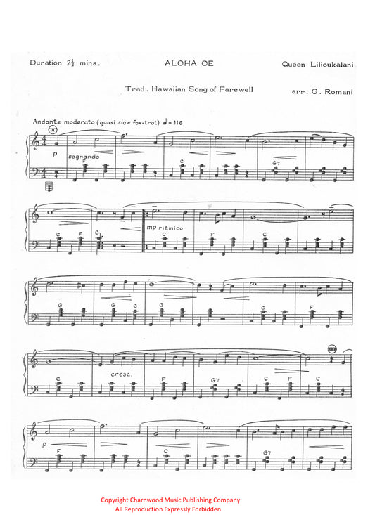 Aloha Oe (Duet)