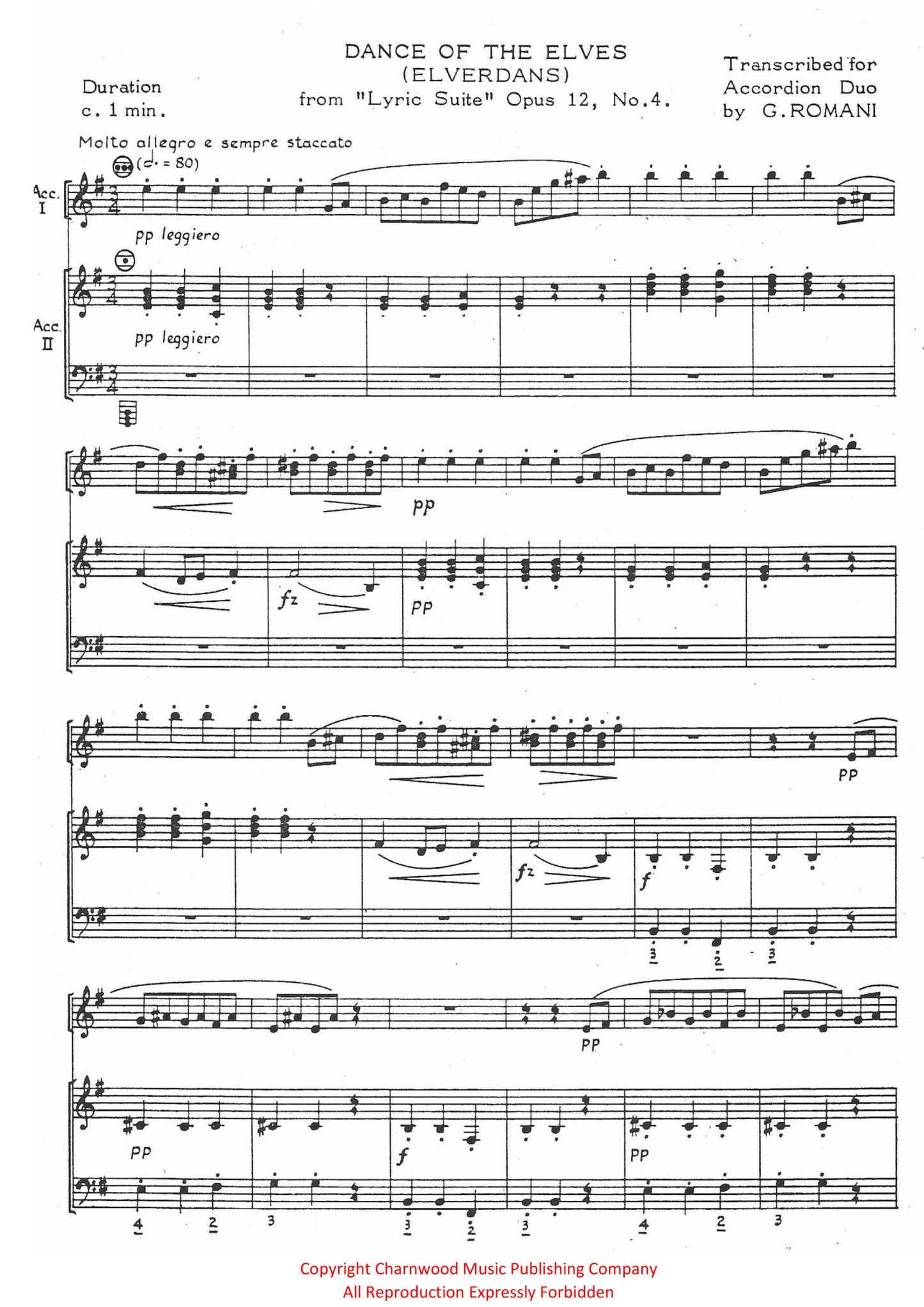 Dance of the Elves (Elverdans) (Duet)