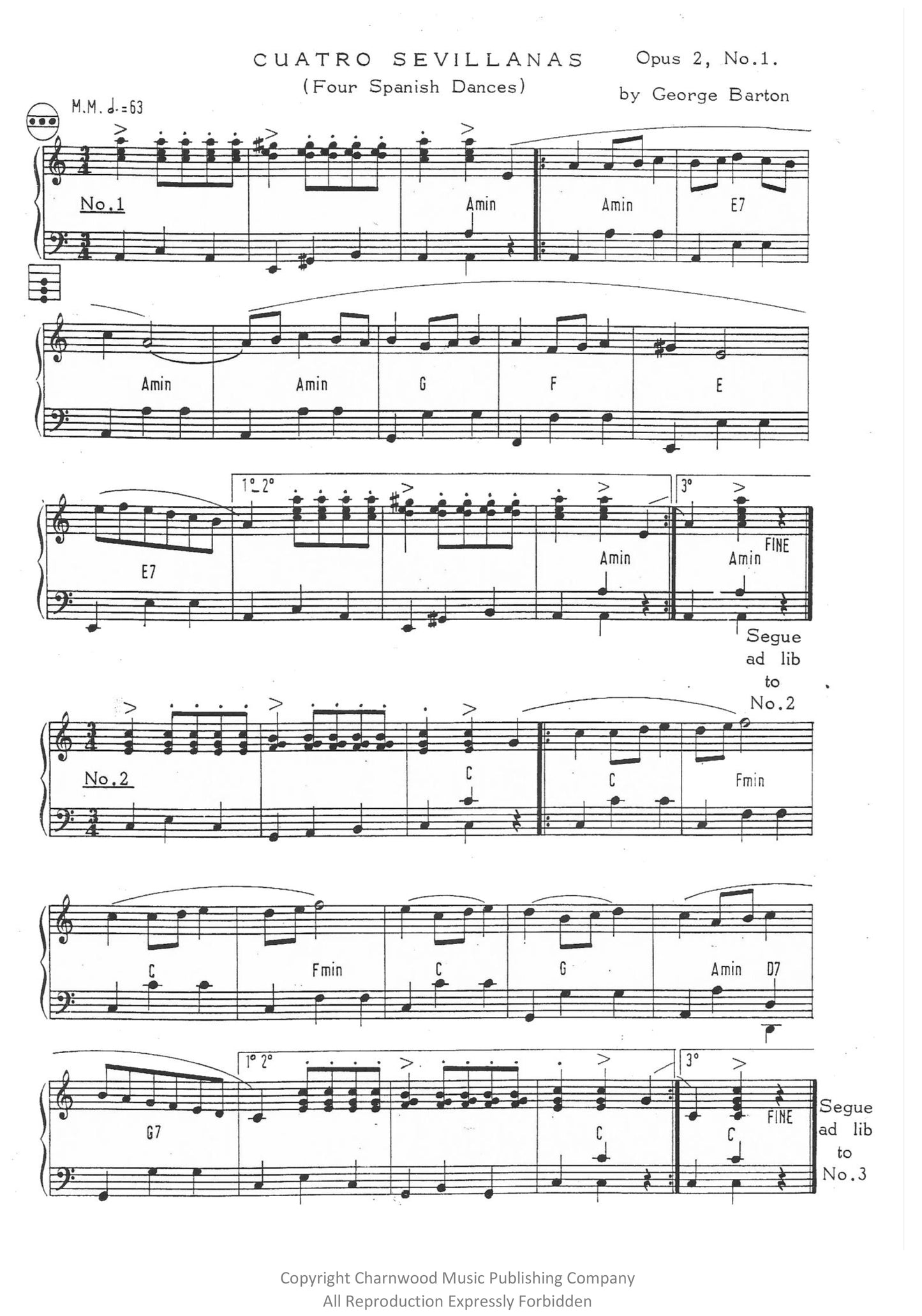 Cuatra Sevillanas (Four Spanish Dances) (Solo)