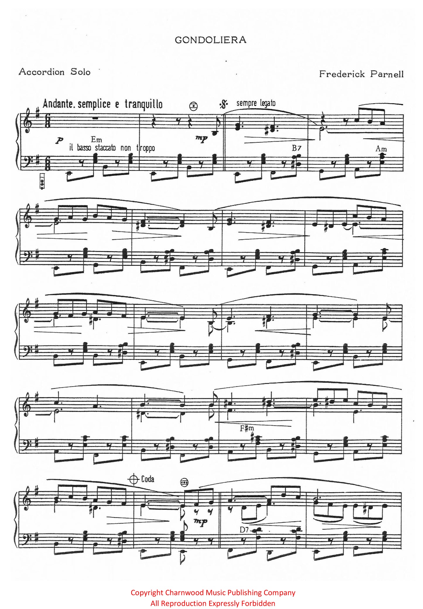 Gondoliera (Solo)