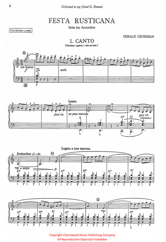 Festa Rusticana (Suite For Accordion) (Solo)