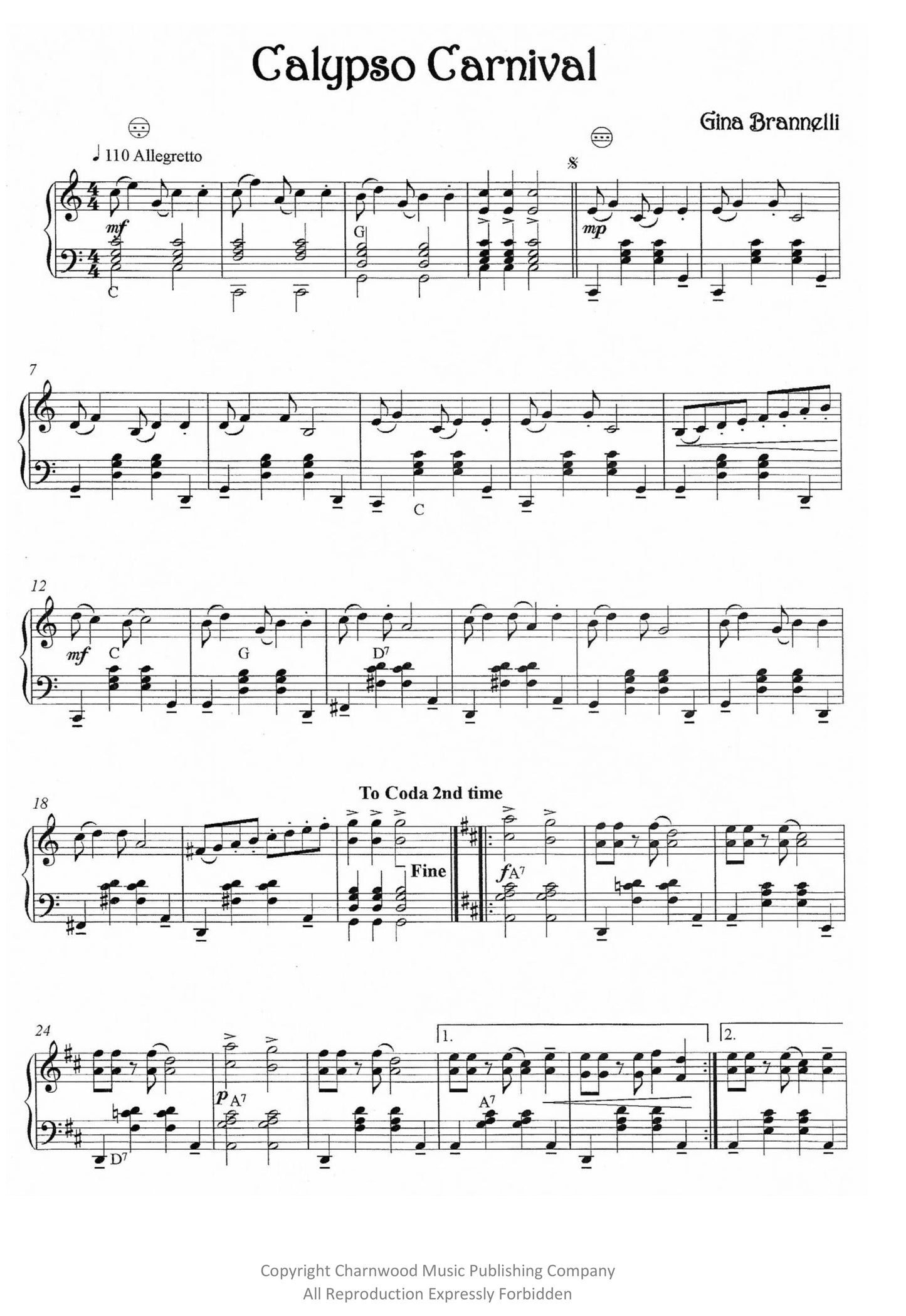 Calypso Carnival  (Solo)