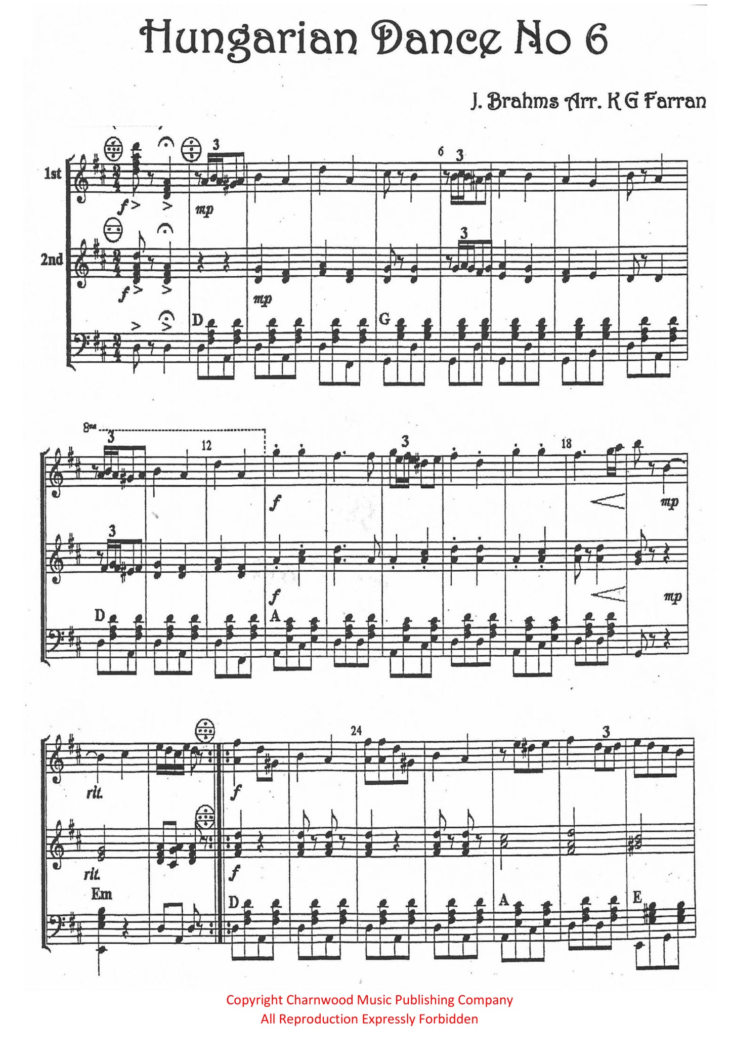 Hungarian Dance No. 6 (Duet)