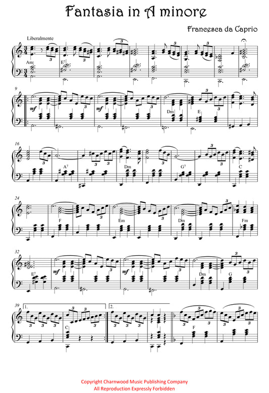 Fantasia in A Minore (Solo)