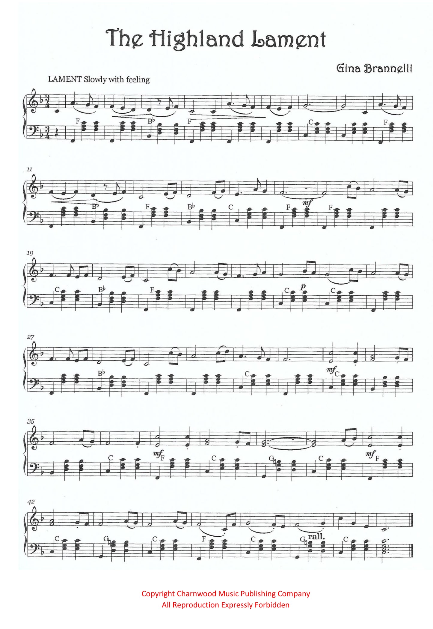 The Highland Lament (Solo)