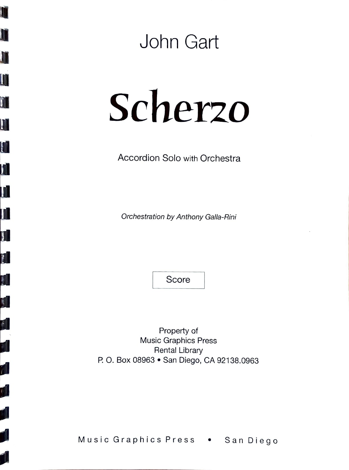 Scherzo (Accordion Solo with Orchestra)
