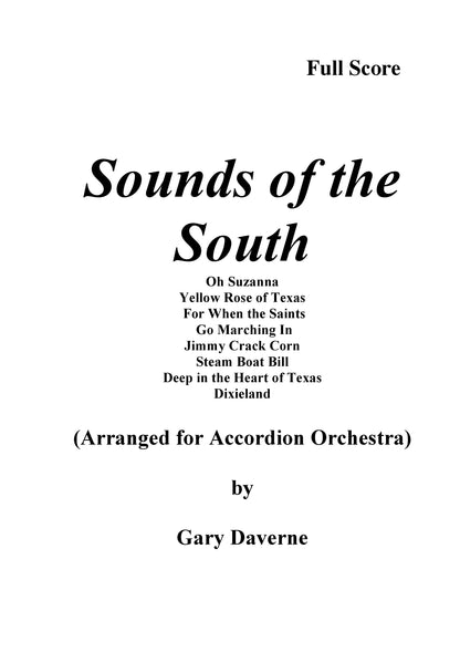 Sounds of the South (arranged for Accordion Orchestra), Score and All parts