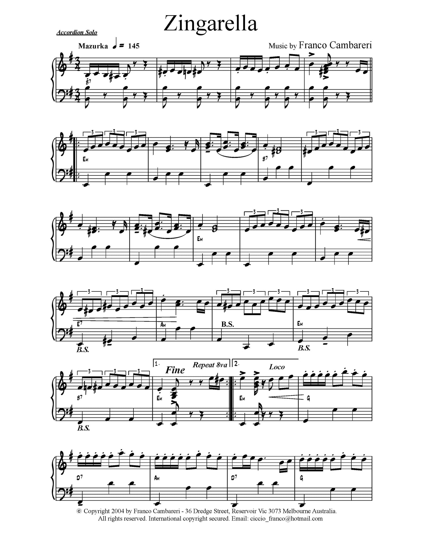 Zingarella (Gypsy)