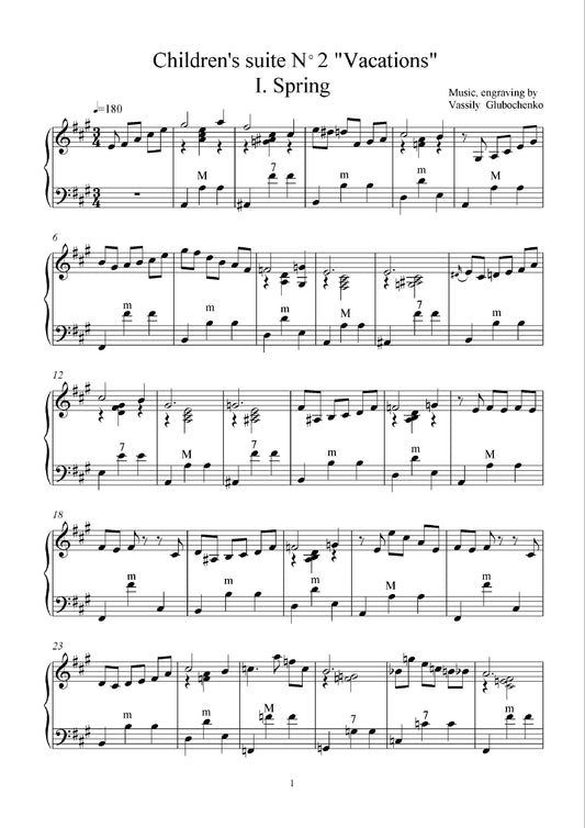 "Spring" from CHILDREN'S SUITE 2 "Vacations" (Solo)