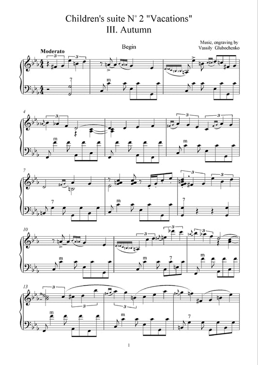 "Autumn" from CHILDREN'S SUITE 2 "Vacations" (Solo) (Copy)