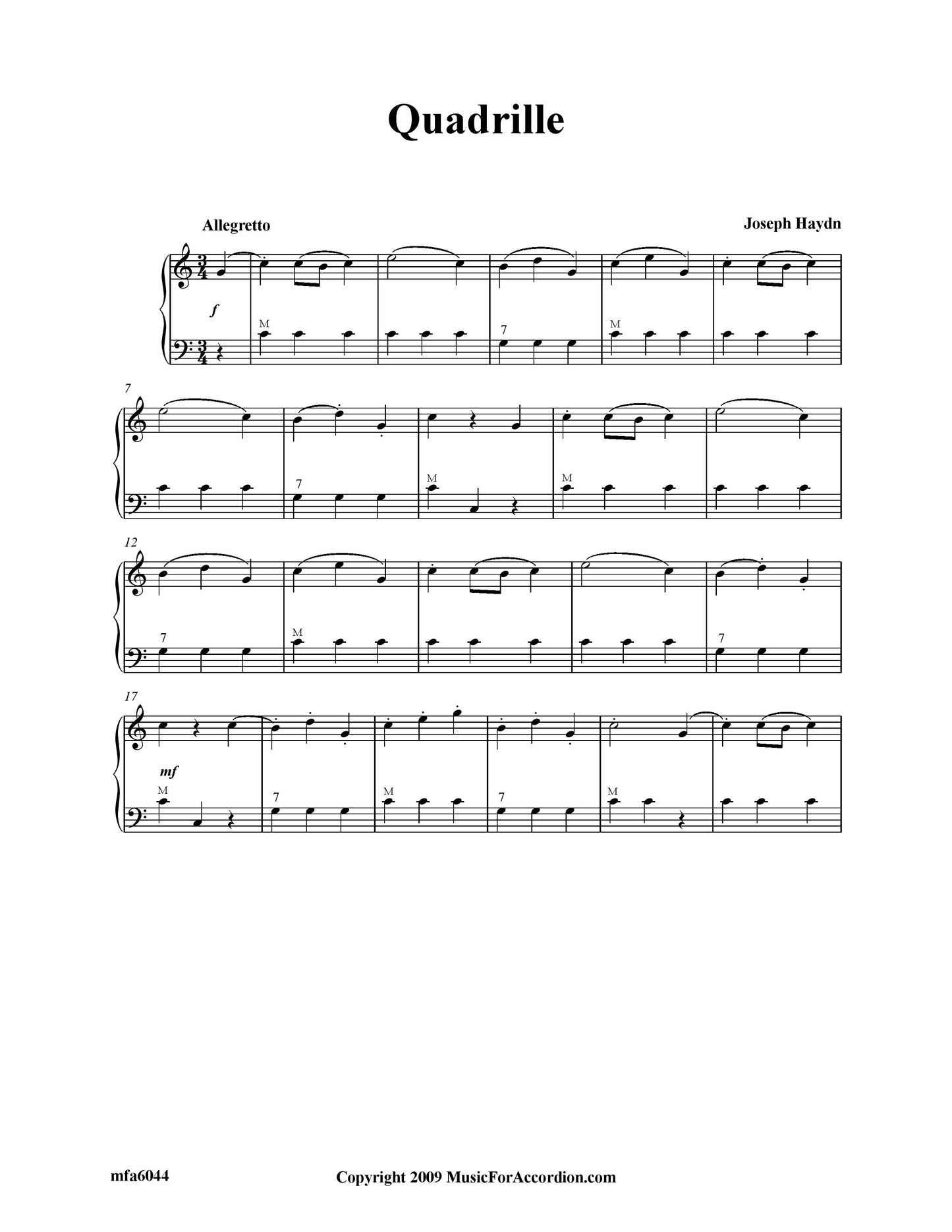 Quadrille (Solo)