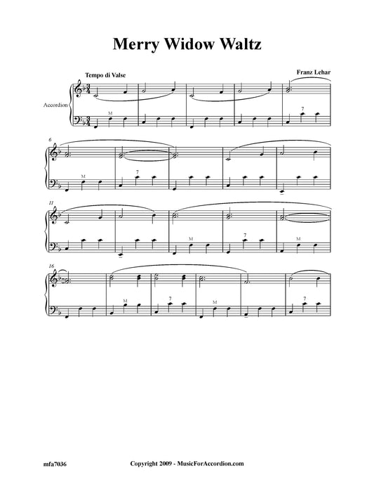 Merry Widow Waltz Easy (Solo)