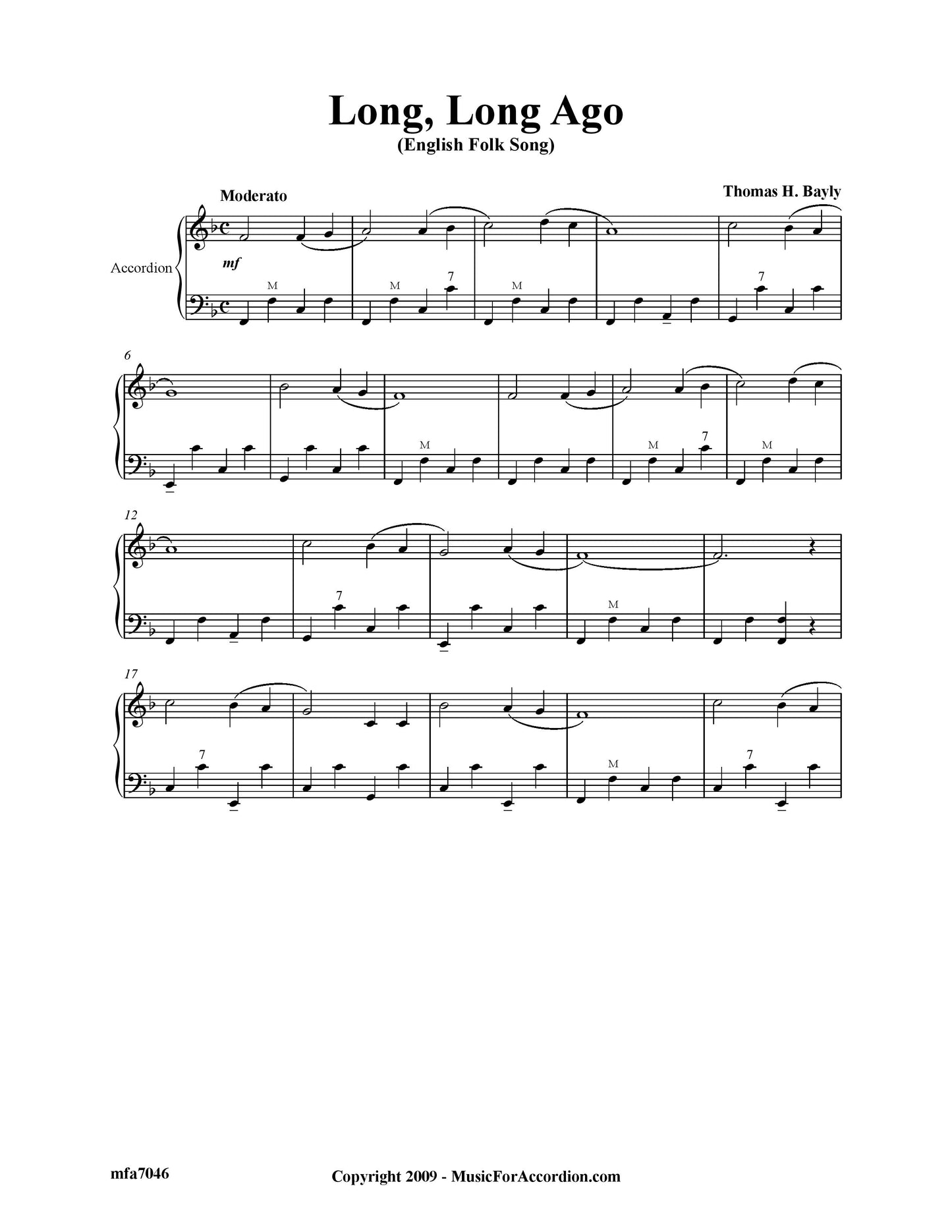 Long, Long Ago (Solo)