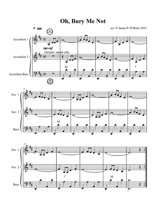 O Bury Me Not Duet