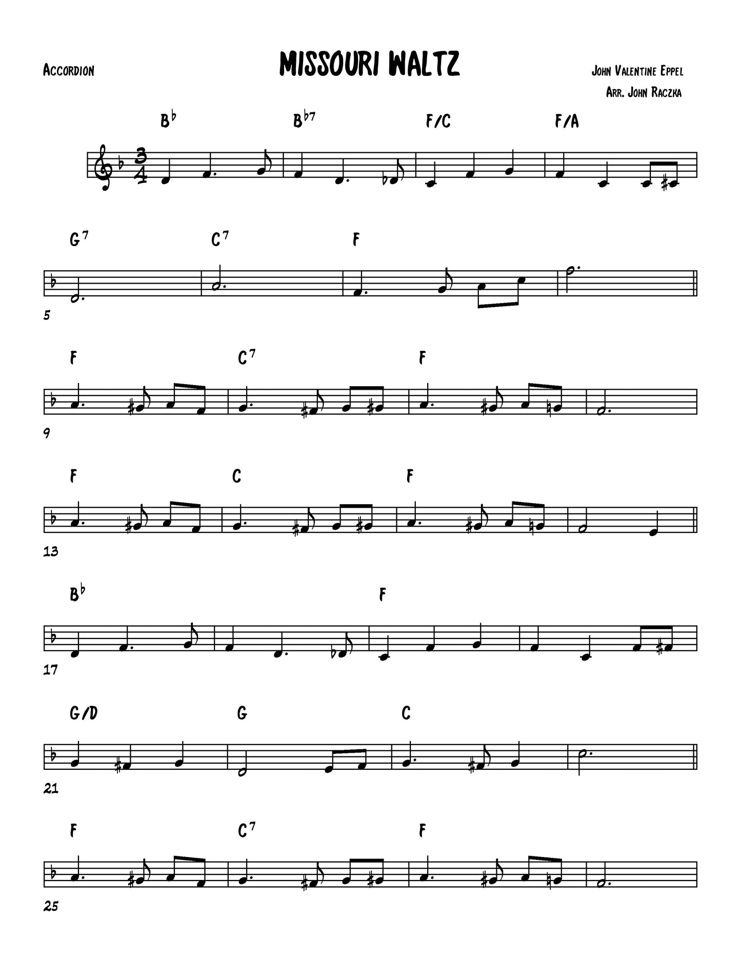 Missouri Waltz (Solo)