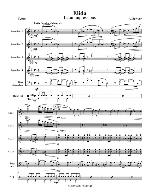 Elida Score & Parts (Ensemble/Orchestra)