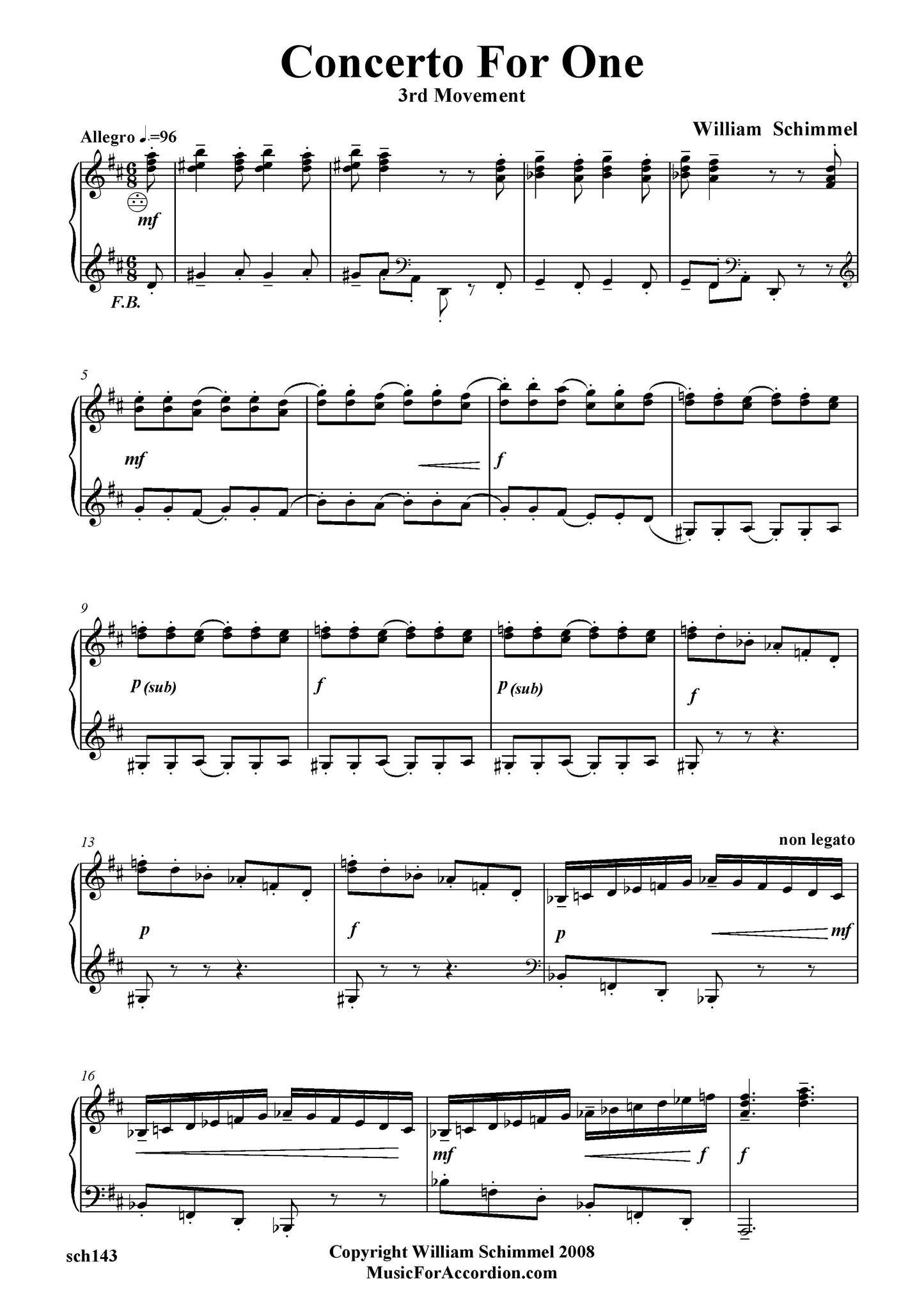 Concerto For One