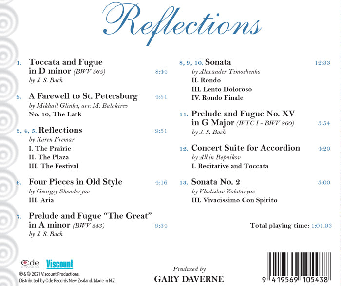 Reflections CD Album by Kevin Friedrich
